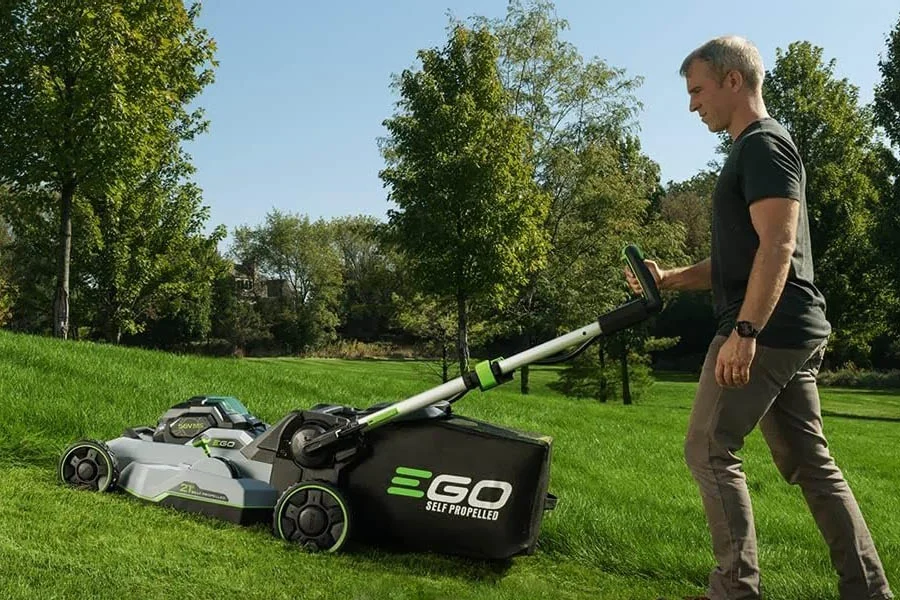 small battery powered lawn mower