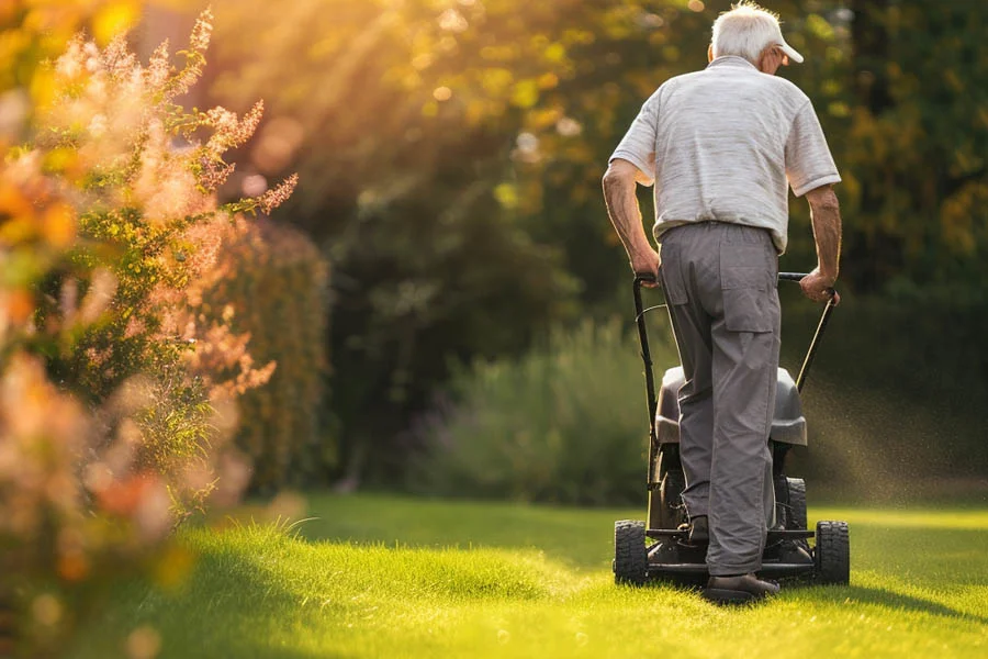 electric battery lawnmower